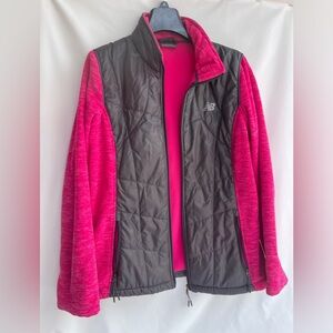 New balance zipper jacket pink/ gray  size approximately L  good condition